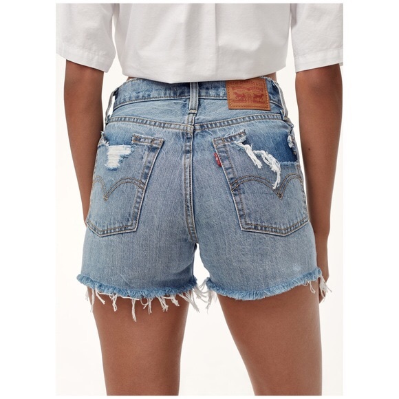 Levi's Pants - Levi’s High-Waisted Distressed Wedgie Shorts